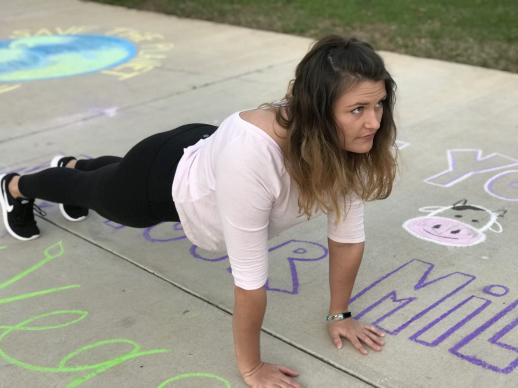 woman doing a plank exercise